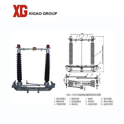 GW4 11kv 24kv 36kv HV ngoài trời Công tắc ngắt tải không khí Bộ ngắt kết nối điện áp cao